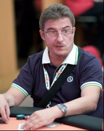 Hank impegnato durante l'ultimo PokerGrandPrix di Venezia